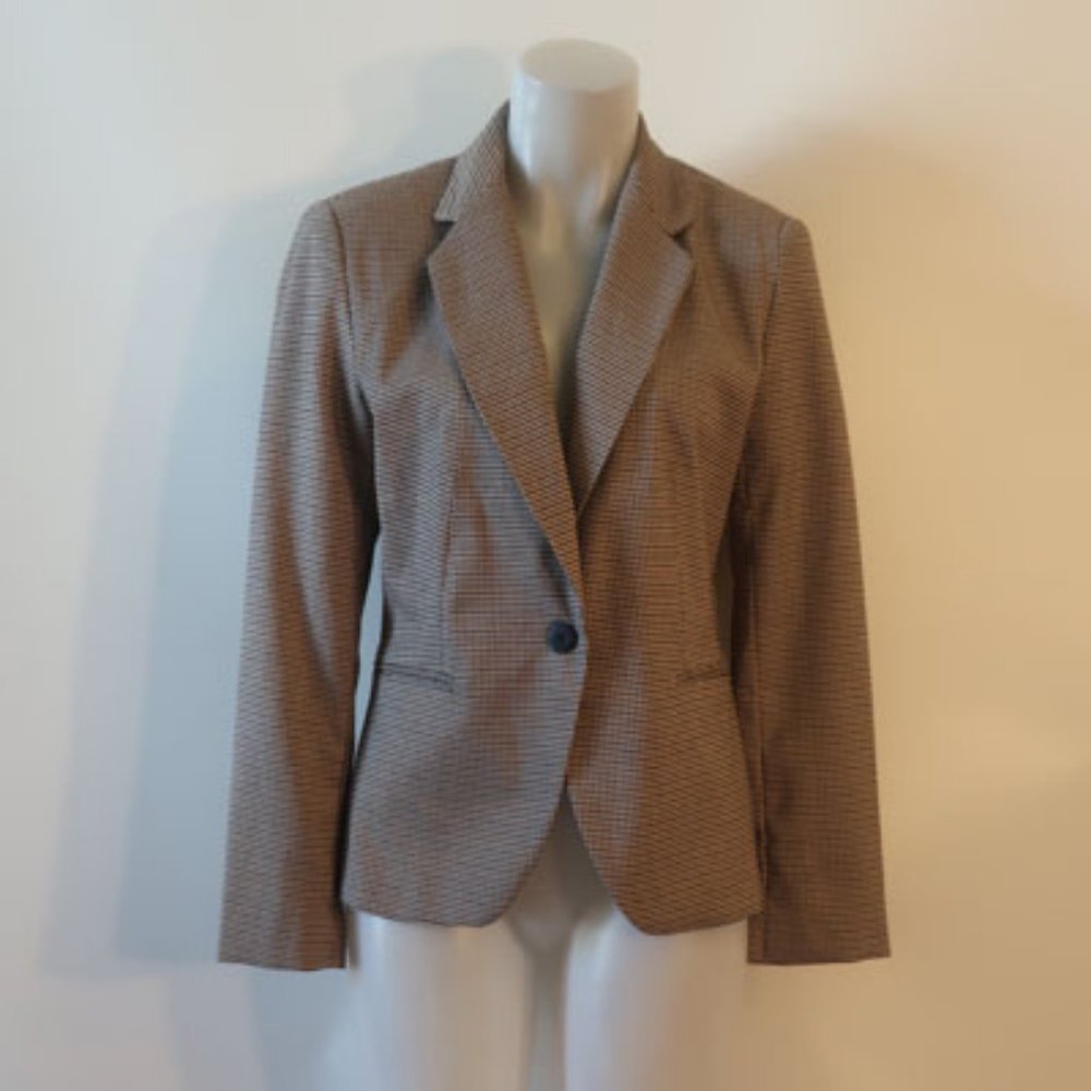 *NWOT Womens Zara Black Taupe Brown Blazer Jacket 8